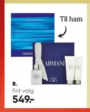 Bilka Giorgio Armani Code Homme tilbud