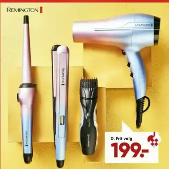 Bilka Udvalgte produkter fra Remington Trimmer, glattejern, hårtørre, krøllejern mfl tilbud