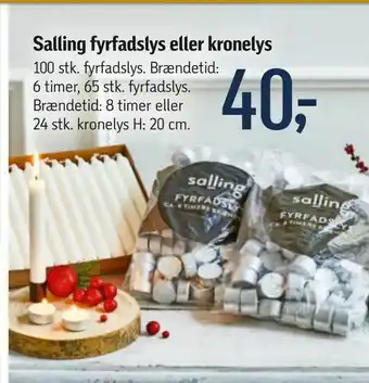 Føtex Salling fyrfadslys eller kronelys tilbud