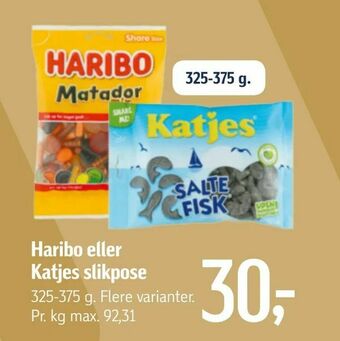 Føtex Haribo eller Katjes slikpose tilbud