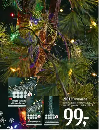 Føtex 200 LED lyskæde tilbud