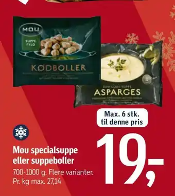 Føtex Mou specialsuppe eller suppeboller tilbud