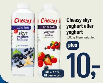 Føtex Cheasy skyr yoghurt eller yoghurt tilbud