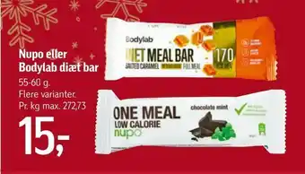 Føtex Nupo eller Bodylab diæt bar tilbud