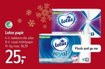 Føtex Lotus papir tilbud