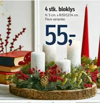 Føtex 4 stk. bloklys tilbud