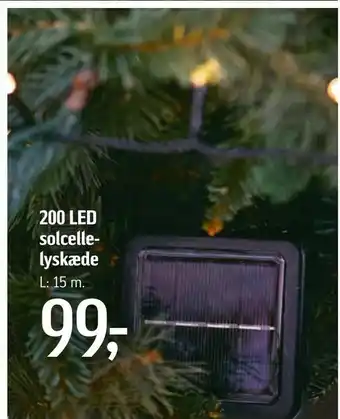 Føtex 200 LED solcelle lyskæde tilbud