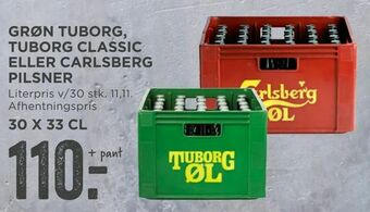 MENY Grøn tuborg, tuborg classic eller carlsberg pilsner tilbud