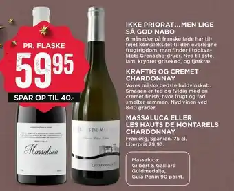 MENY Massaluca eller les hauts de montarels chardonnay tilbud