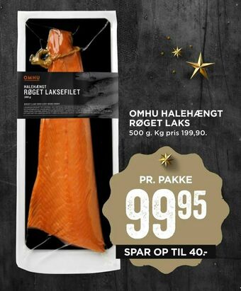 MENY Omhu halehængt røget laks tilbud