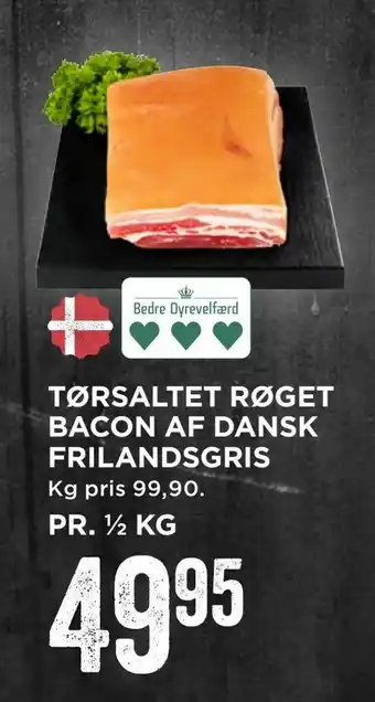 MENY Tørsaltet røget bacon af dansk frilandsgris tilbud