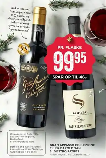 MENY Gran appasso collezione eller barolo san silvestro patres tilbud