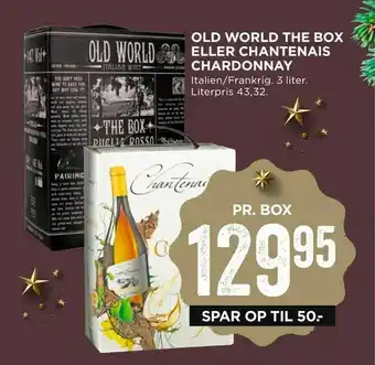 MENY Old world the box eller chantenais chardonnay tilbud