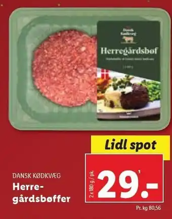 Lidl Herregårdsbøffer tilbud