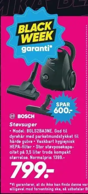 Bilka BOSCH Støvsuger tilbud