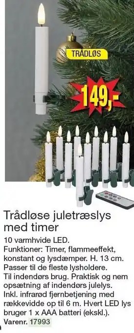 Harald Nyborg Trådløse juletræslys med timer tilbud