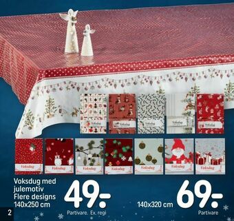 REMA 1000 Voksdug med julemotiv tilbud