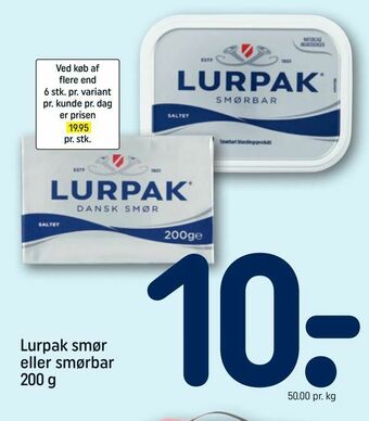 REMA 1000 Lurpak smør eller smørbar tilbud