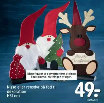 Nisse eller rensdyr på fod til dekoration