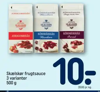 Skælskør frugtsauce 3 varianter