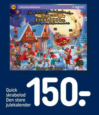 REMA 1000 Quick skrabelod Den store julekalender tilbud