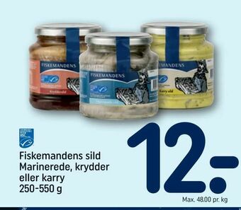 REMA 1000 Fiskemandens sild Marinerede, krydder eller karry tilbud