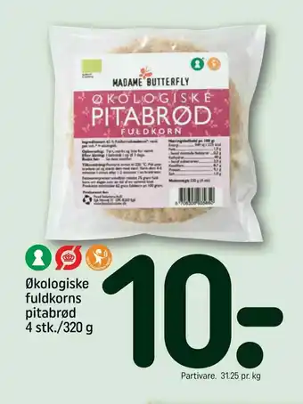 REMA 1000 Økologiske fuldkorns pitabrød tilbud