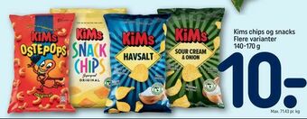 REMA 1000 Kims chips og snacks tilbud