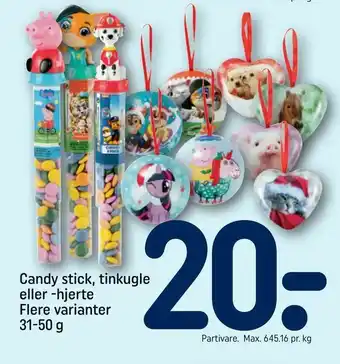 REMA 1000 Candy stick, tinkugle eller -hjerte tilbud