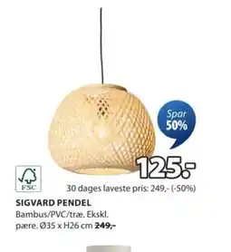 JYSK Sigvard pendel tilbud
