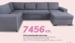 Daells Bolighus STOR SOVESOFA MED GOD PLADS tilbud