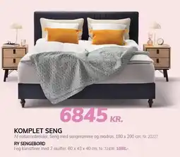 Daells Bolighus KOMPLET SENG ELLER RY SENGEBORD tilbud