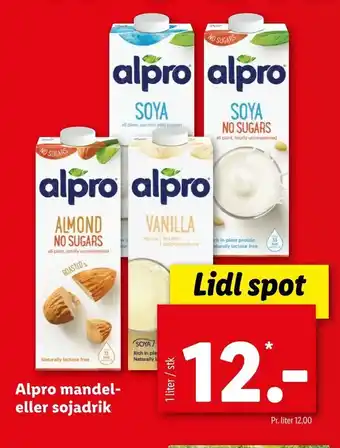 Alpro mandel eller sojadrik