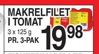 ABC Lavpris Makrelfilet i tomat tilbud
