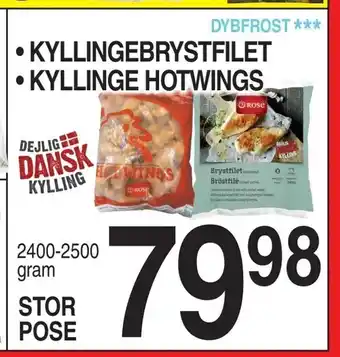 ABC Lavpris Kyllingebrystfilet • Kyllinge hotwings tilbud