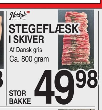 ABC Lavpris Stegeflæsk i skiver tilbud