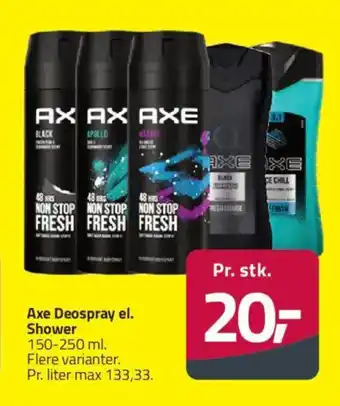 Fleggaard AXE Deospray el. Shower tilbud