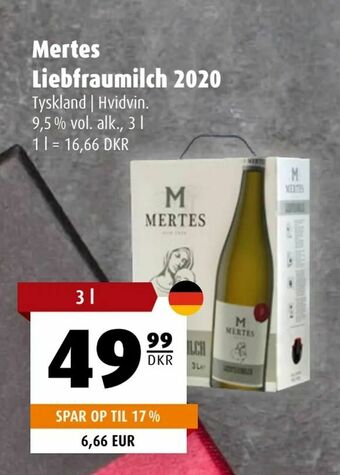 Scandinavian Park Mertes Liebfraumilch 2020 tilbud