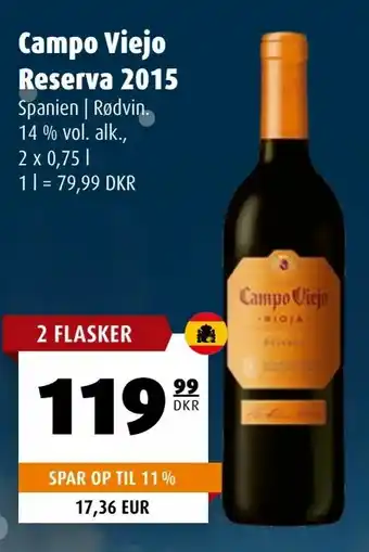 Scandinavian Park Campo Viejo Reserva 2015 tilbud