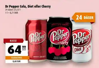 Scandinavian Park Dr Pepper Cola, Diet eller Cherry tilbud