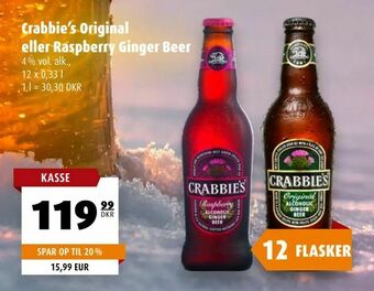 Scandinavian Park Crabbie's Original eller Raspberry Ginger Beer tilbud