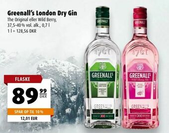 Scandinavian Park Greenall's London Dry Gin tilbud