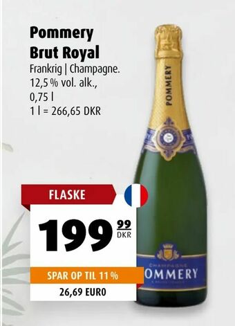 Scandinavian Park Pommery Brut Royal tilbud
