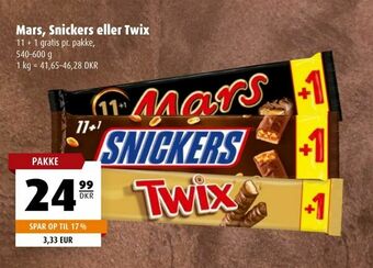 Scandinavian Park Mars, Snickers eller Twix tilbud