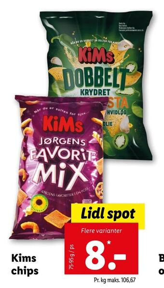 Let-Køb Kims chips tilbud