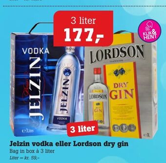 Jelzin vodka eller Lordson dry gin