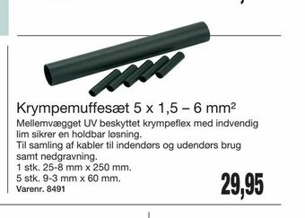 Krympemuffesæt 5 x 1,5 - 6 mm2