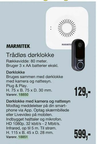 Harald Nyborg Trådløs dørklokke tilbud