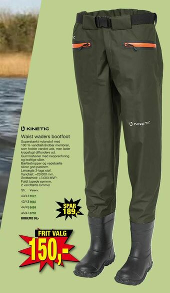 Harald Nyborg Waist waders bootfoot tilbud