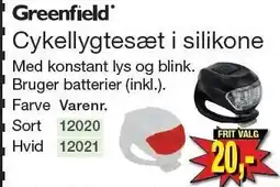 Harald Nyborg GREENFIELD Cykellygtesæt i silikone tilbud